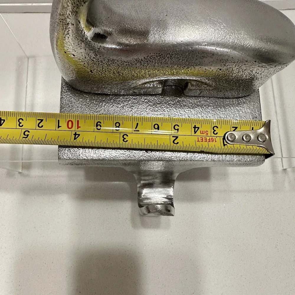 Crate Barrel Reindeer Brushed Matte Silver Stocking Hanger Holder Hooks SET of 2